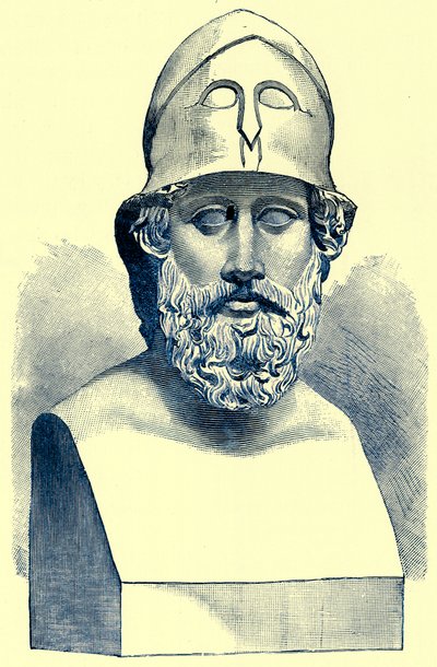 Perikles, ilustracja z Historii Grecji autorstwa Victora Duruy, opublikowana w 1890 r. (obraz ulepszony cyfrowo) autorstwa American School