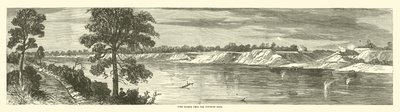 Port Hudson z przeciwległego brzegu, maj 1863 autorstwa American School