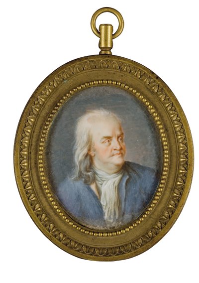 Miniatura portretowa Benjamina Franklina autorstwa American School