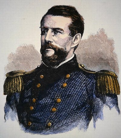 Portret admirała Keyesa, marynarka wojenna Stanów Zjednoczonych (kolor lito) autorstwa American School