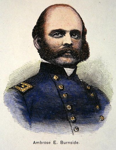 Portret Ambrose E. Burnside (kolor lito) autorstwa American School