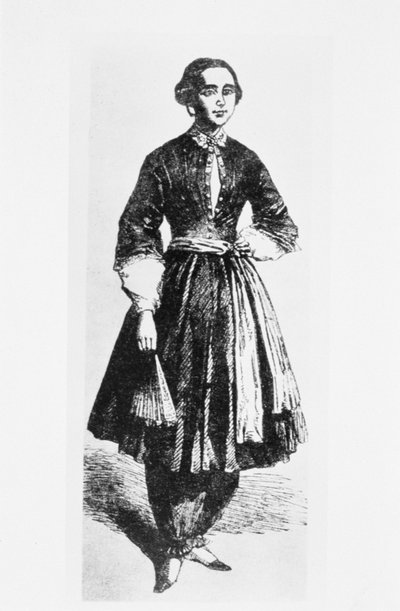 Portret Amelii Bloomer (1818-94) ok. 1850 autorstwa American School