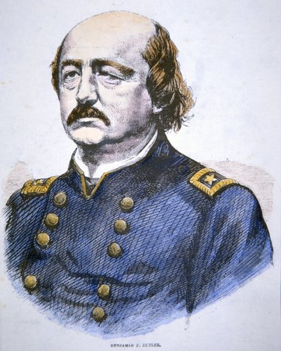 Portret Benjamina F. Butlera (kolor lito) autorstwa American School
