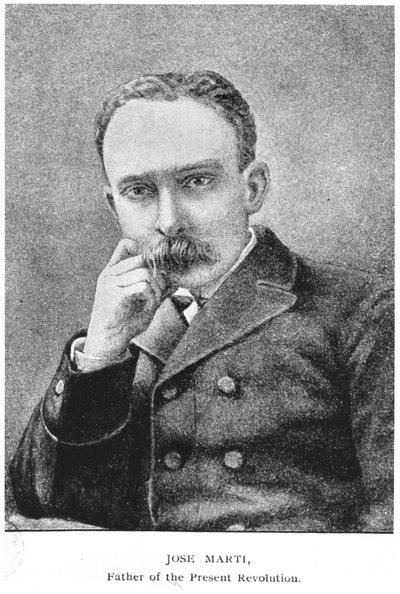 Portret Jose Marti (1853-95) z Historii Kuby Murata Halsteada, opublikowany w 1898 r. autorstwa American School