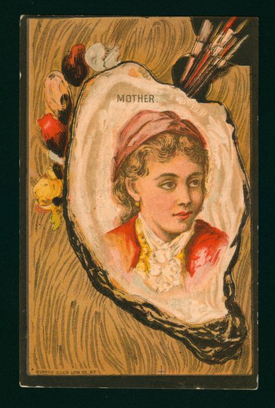 Portret matki (chromolitografia) autorstwa American School