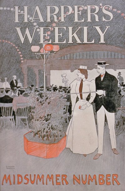 Plakat reklamujący Harpers Weekly, Midsummer Number autorstwa American School