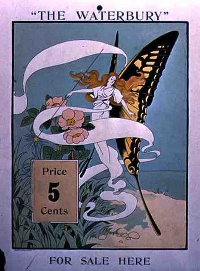 Plakat reklamujący „The Waterbury” (litografia kolorowa) autorstwa American School
