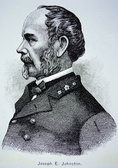 Portret generała Josepha E. Johnstona (1807-1891) (lito) autorstwa American School