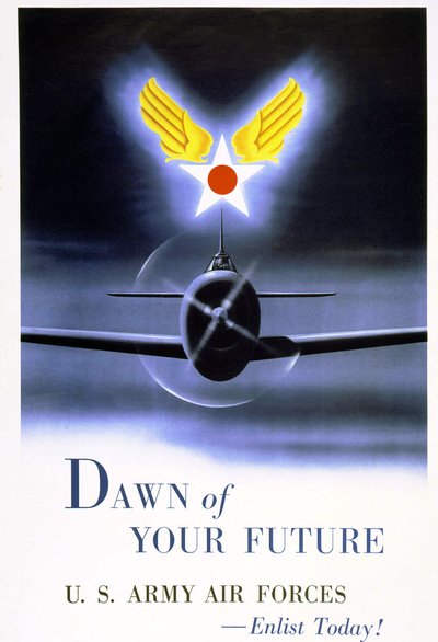 Plakat rekrutacyjny dla „US Army Air Forces” autorstwa American School