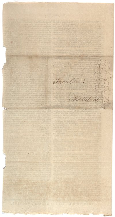 Rezolucje drukujące projekt NYS dotyczący poprawek do Konstytucji, październik 1788 r. autorstwa American School