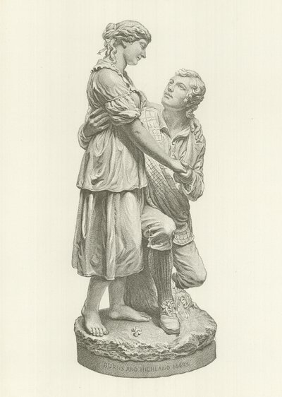 Robert Burns i Highland Mary (rycina) autorstwa American School