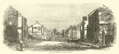 Ruiny Chambersburg, Main Street, wrzesień 1864 autorstwa American School