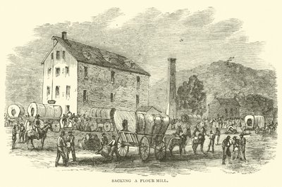 Splądrowanie młyna, lipiec 1864 autorstwa American School