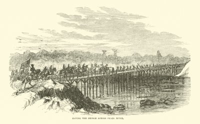 Ratowanie mostu na Rzece Perłowej, kwiecień 1863 r. autorstwa American School