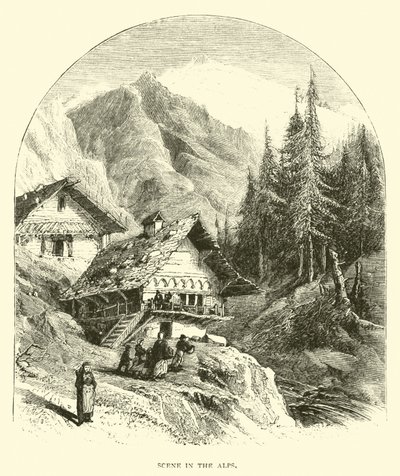 Scena w Alpach autorstwa American School