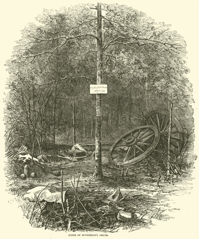 Scena śmierci McPhersona, lipiec 1864 r. autorstwa American School