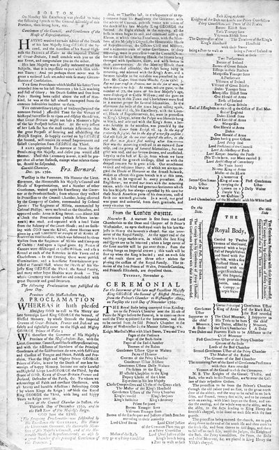 Druga strona Boston Evening Post ogłaszająca śmierć króla Jerzego II (1683-1760), 5 stycznia 1761 (druk) autorstwa American School