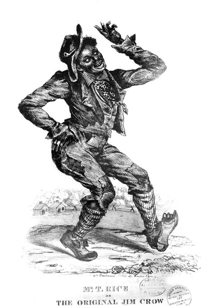 Okładka nutowa do The Original Jim Crow, napisana przez Thomasa Dartmouth Daddy Rice autorstwa American School