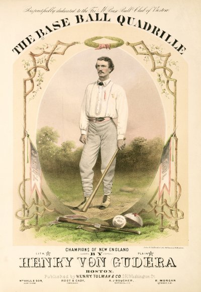 Okładka nutowa do The Base Ball Quadrille autorstwa Henry
