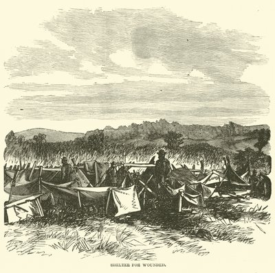 Schronisko dla rannych, wrzesień 1862 autorstwa American School