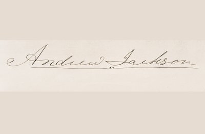 Podpis Andrew Jacksona autorstwa American School