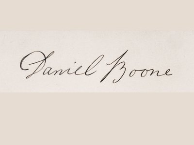 Podpis Daniela Boone autorstwa American School