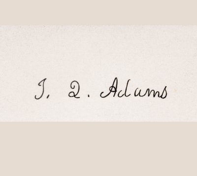 Podpis Johna Quincy Adamsa autorstwa American School