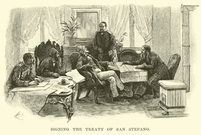 Podpisanie traktatu z San Stefano autorstwa American School