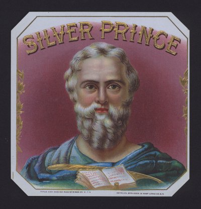 Silver Prince, etykieta na cygaro (chromolitho) autorstwa American School