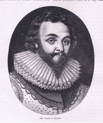 Sir Francis Drake, ilustracja z pubu Cassell
