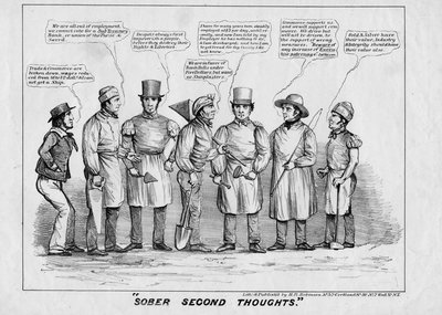 Trzeźwa druga refleksja, opublikowana przez HR Robinsona, Nowy Jork, 1839, autorstwa American School