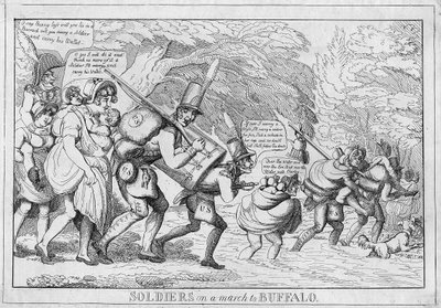 Żołnierze w marszu do Buffalo, 1813 autorstwa American School