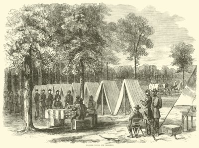 Żołnierze głosujący na prezydenta, wrzesień 1864 r. autorstwa American School