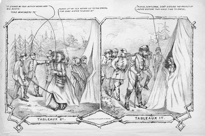 Tableaux 2., Tableaux 1., opublikowane przez J. Mayer & Co. Lith., Boston, c. 1865 autorstwa American School
