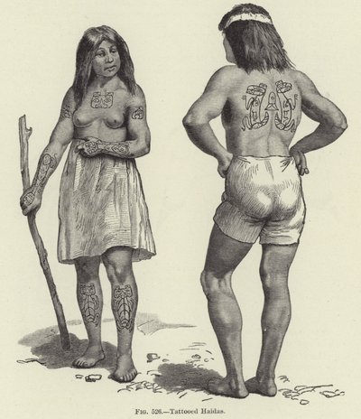 Tattooed Haidas autorstwa American School