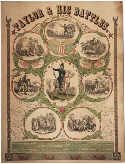 Taylor i jego bitwy, wydrukowane przez Rufusa Blancharda z Cincinnati i opublikowane przez Ensign & Thayer, Nowy Jork, 1847 autorstwa American School