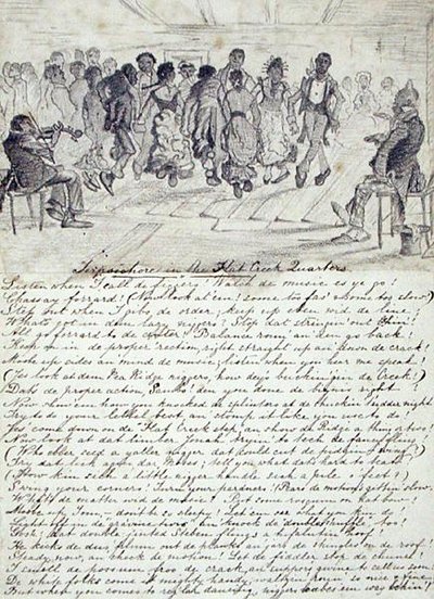 Terpsichore w Flat Creek Quarters, Pea Ridge, c.1860 (ołówek na papierze) autorstwa American School