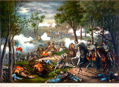 Bitwa pod Chancellorsville, Wirginia, 1863 r autorstwa American School