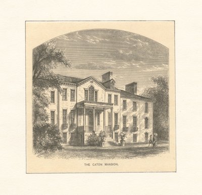 Rezydencja Caton, c.1870 (grawerowanie) autorstwa American School