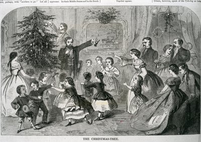 Choinka, ilustracja z „Tygodnika Harpera”, 1870 autorstwa American School