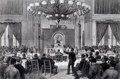 The Coloured National Convention in Session, Nashville, Tennessee, 5-7 kwietnia 1876, z „Frank Leslie