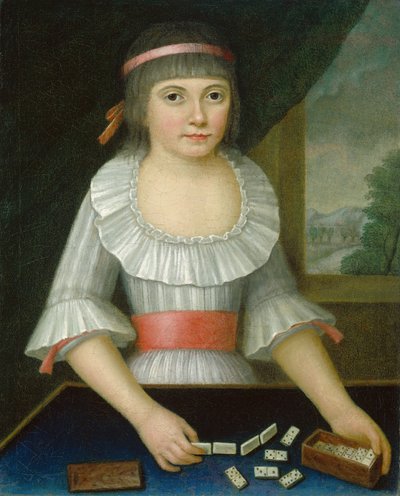 Dziewczyna z domina, ok. 1790 autorstwa American School