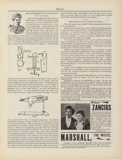 Eksperyment lewitacji, F D Hewes, Reklamy autorstwa American School