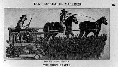 The First Reaper, ilustracja z The Cultivator, 1841, z The Pageant of America, tom 3, Ralph Henry Gabriel, 1926 autorstwa American School