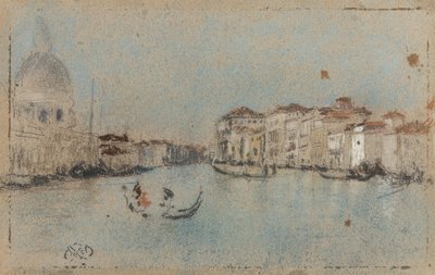Canal Grande, Wenecja, ok. 1879-80 (pastel na beżowym papierze) autorstwa American School