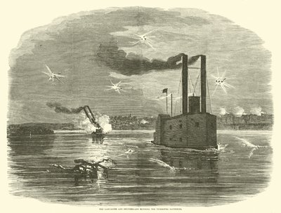 Lancaster i Szwajcaria z bateriami Vicksburg, marzec 1863 r autorstwa American School