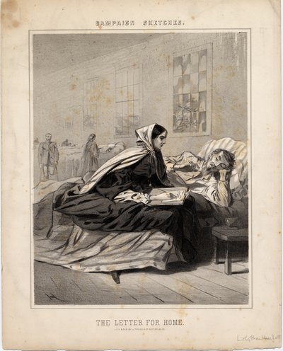 List do domu, ilustracja ze szkiców kampanii, 1863 autorstwa American School