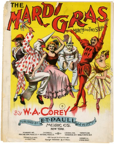 Mardi Gras March and Two Step [okładka nuty], 1897 autorstwa American School