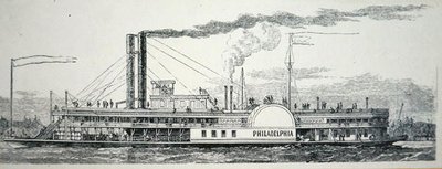 Boczny pojazd Missisipi „Philadelphia”, z „Harper