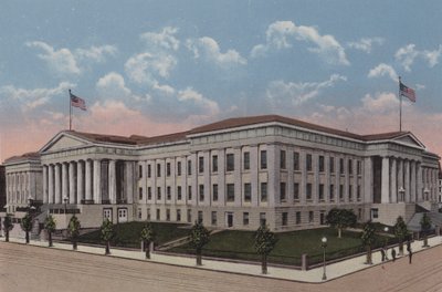 Urząd Patentowy, Waszyngton DC (litografia kolorowa) autorstwa American School